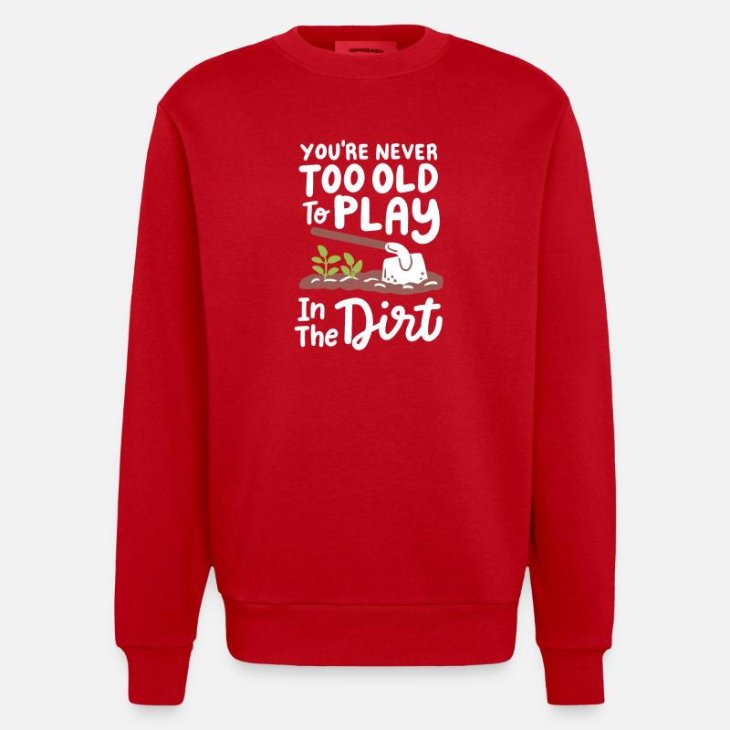 Garten Gartenarbeit - Heavyweight Oversized Organic Crew Neck Made in EU - Rot