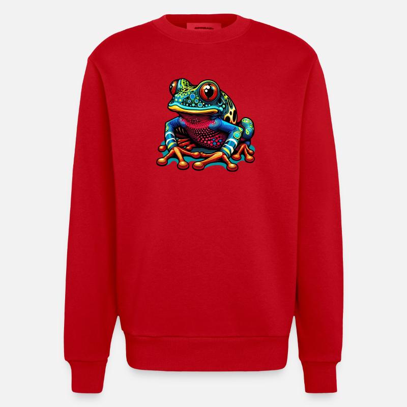 Frosch - Heavyweight Oversized Organic Crew Neck Made in EU - Rot