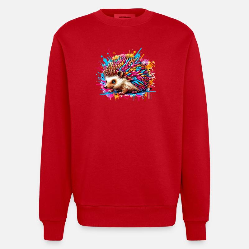 Igel - Heavyweight Oversized Organic Crew Neck Made in EU - Rot