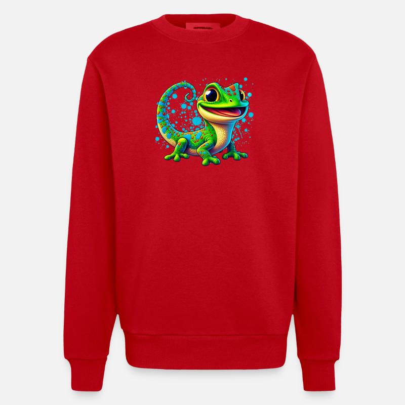 Gecko - Sweat bio épais oversize fabriqué en UE - rouge