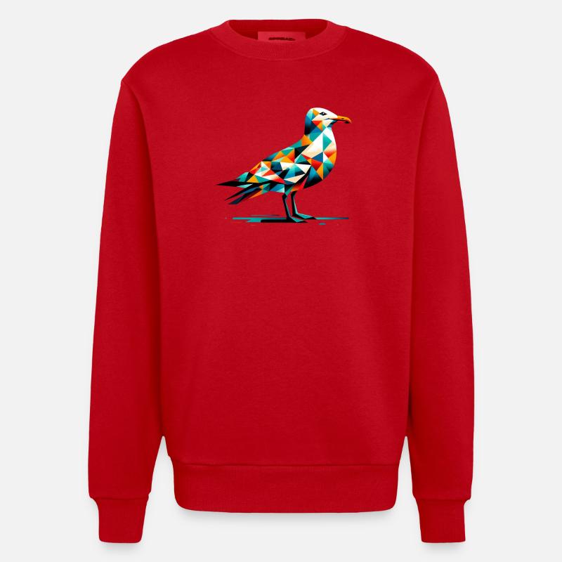 Möwe - Heavyweight Oversized Organic Crew Neck Made in EU - Rot