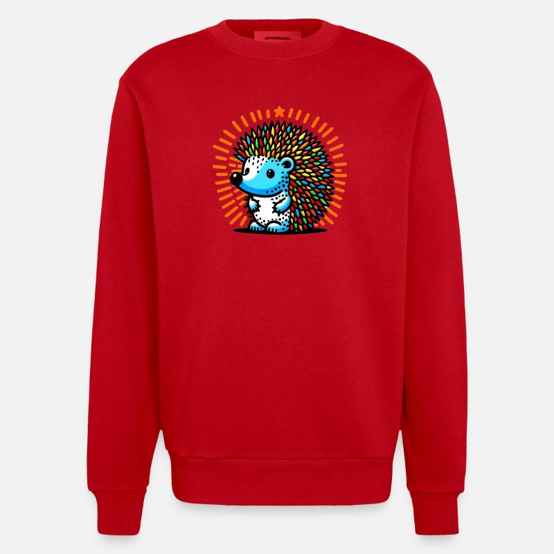 Hérisson - Sweat bio épais oversize fabriqué en UE - rouge