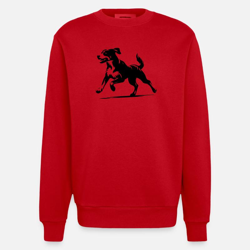 Bouvier de l’Entlebuch - Sweat bio épais oversize fabriqué en UE - rouge