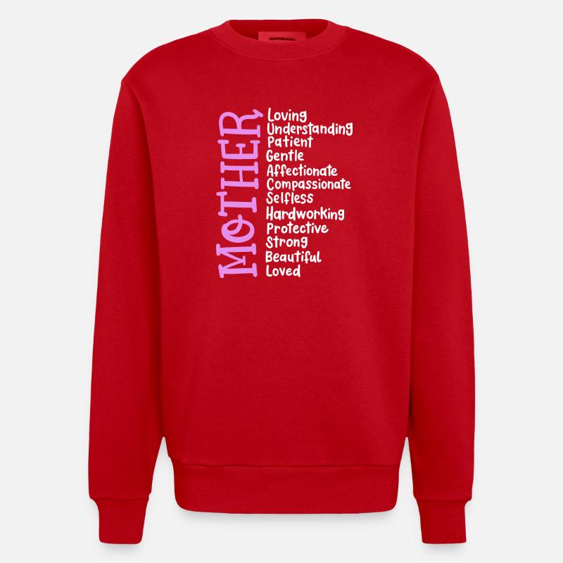 Mutter Muttertag - Heavyweight Oversized Organic Crew Neck Made in EU - Rot