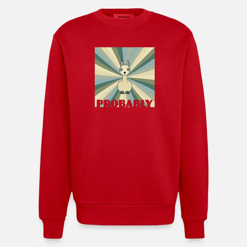 Alpaka - Heavyweight Oversized Organic Crew Neck Made in EU - Rot
