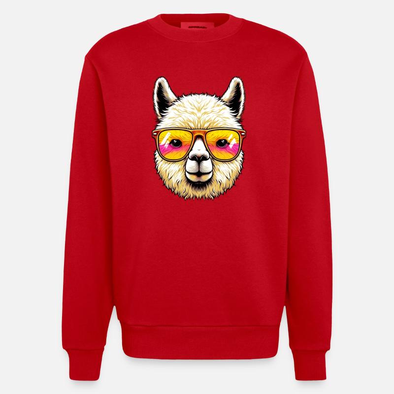 Alpaka - Heavyweight Oversized Organic Crew Neck Made in EU - Rot