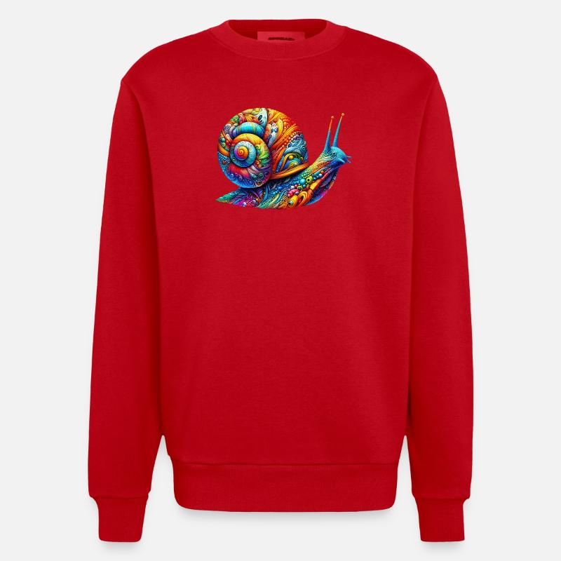 Escargot - Sweat bio épais oversize fabriqué en UE - rouge