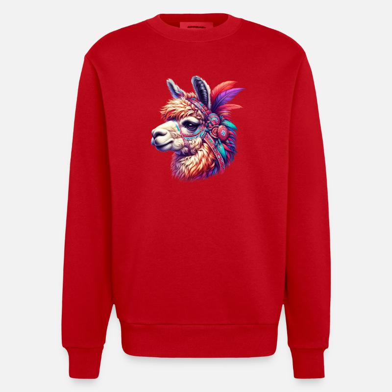 Alpaga - Sweat bio épais oversize fabriqué en UE - rouge