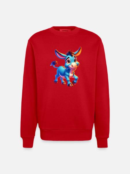 Mule âne - Sweat bio épais oversize fabriqué en UE - rouge