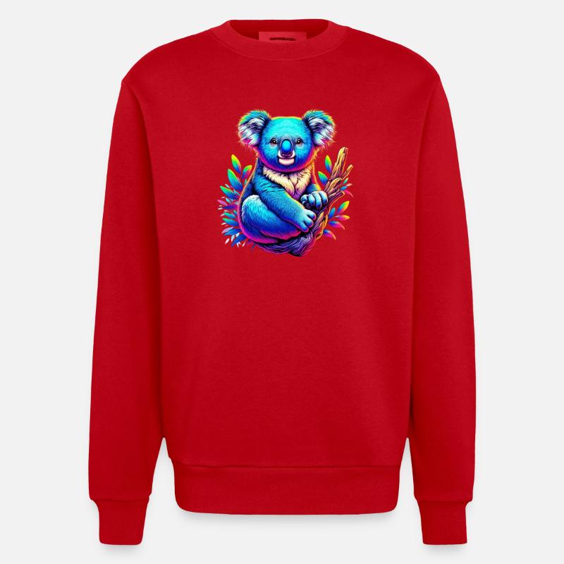 Koala - Sweat bio épais oversize fabriqué en UE - rouge