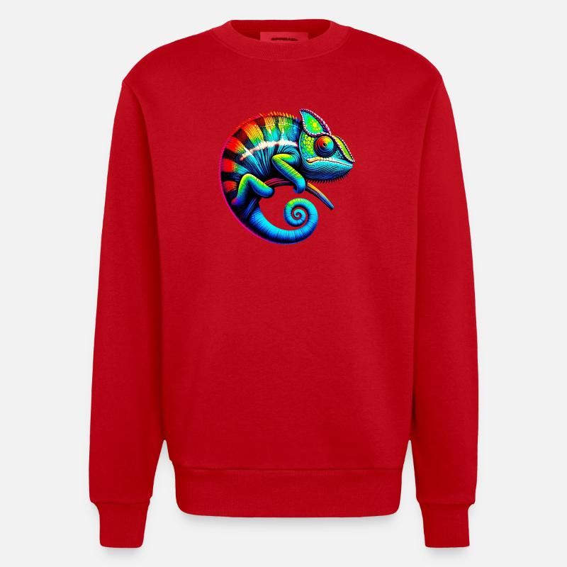 Chamäleon - Heavyweight Oversized Organic Crew Neck Made in EU - Rot