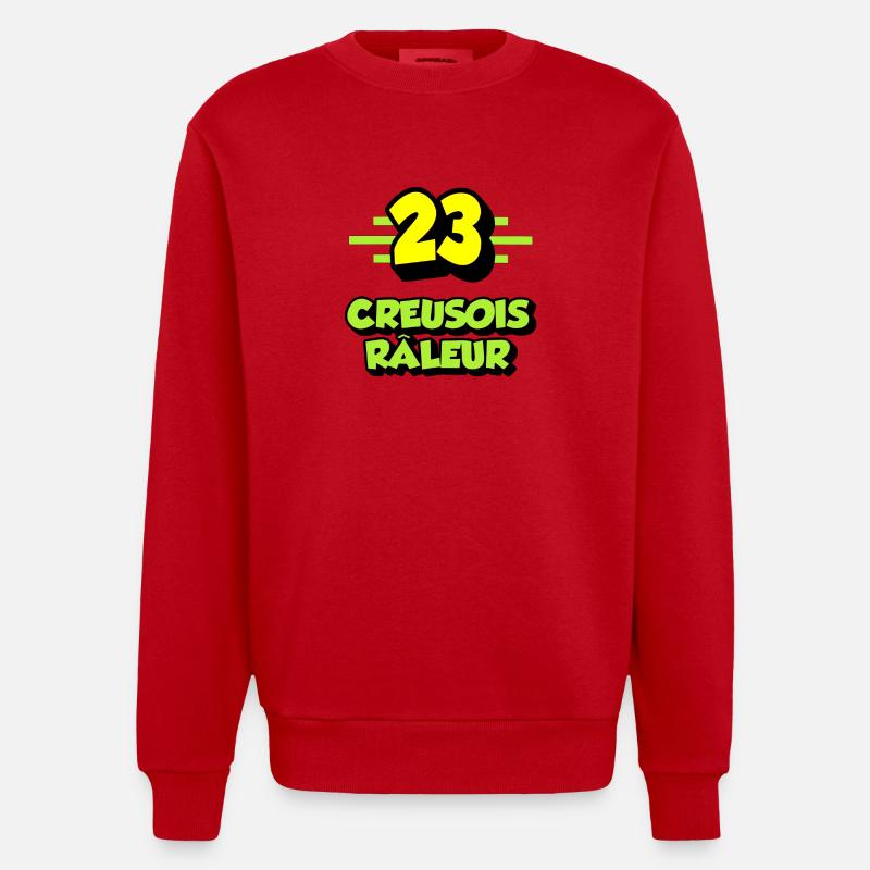 Klagende Creuse - Heavyweight Oversized Organic Crew Neck Made in EU - Rot