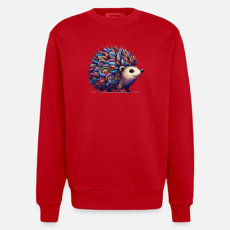 Igel - Heavyweight Oversized Organic Crew Neck Made in EU - Rot