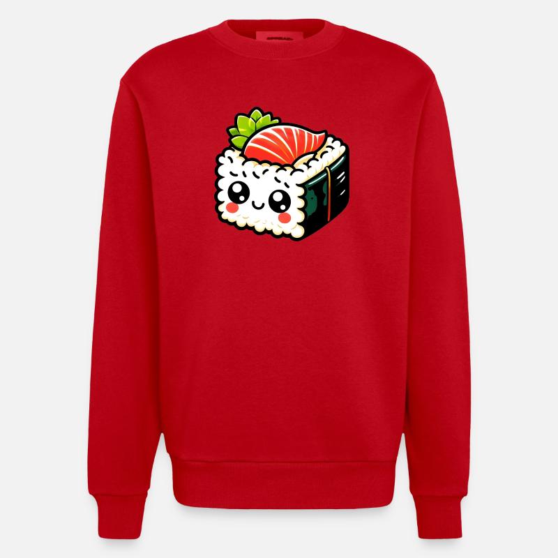 Sushi - Sweat bio épais oversize fabriqué en UE - rouge