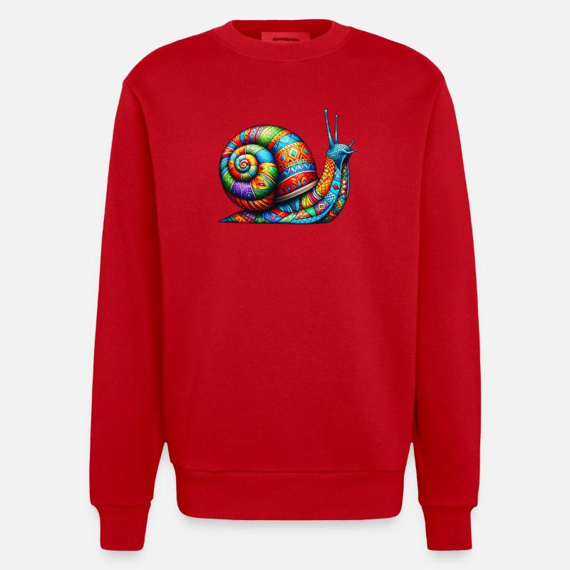 Escargot - Sweat bio épais oversize fabriqué en UE - rouge