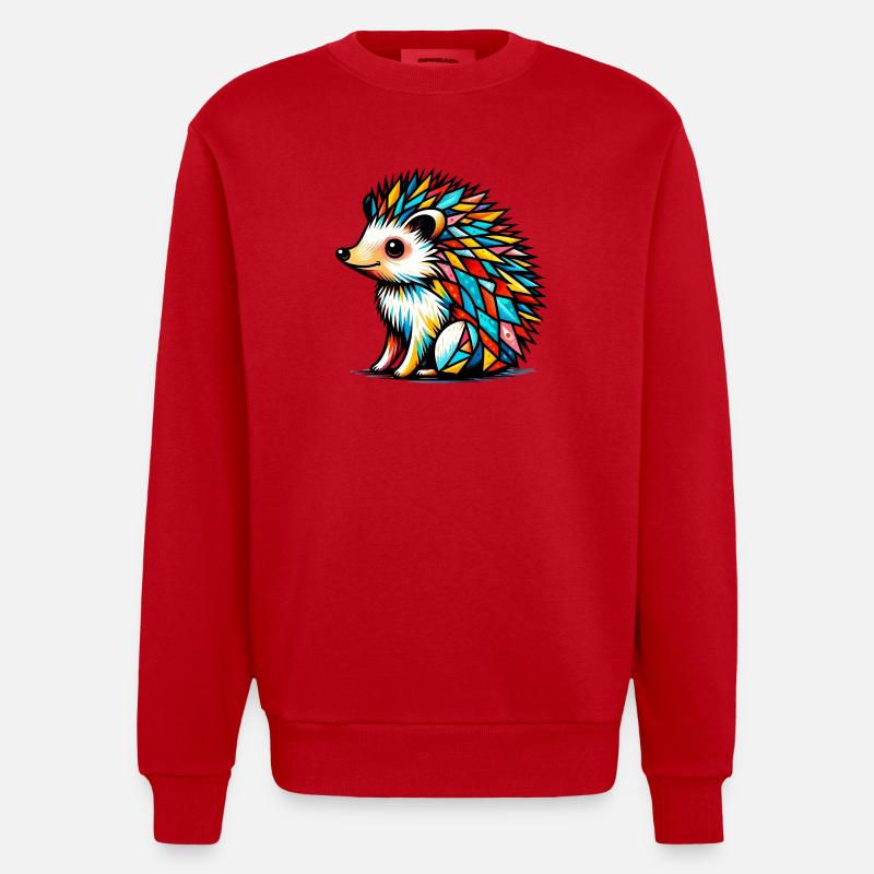 Hérisson - Sweat bio épais oversize fabriqué en UE - rouge