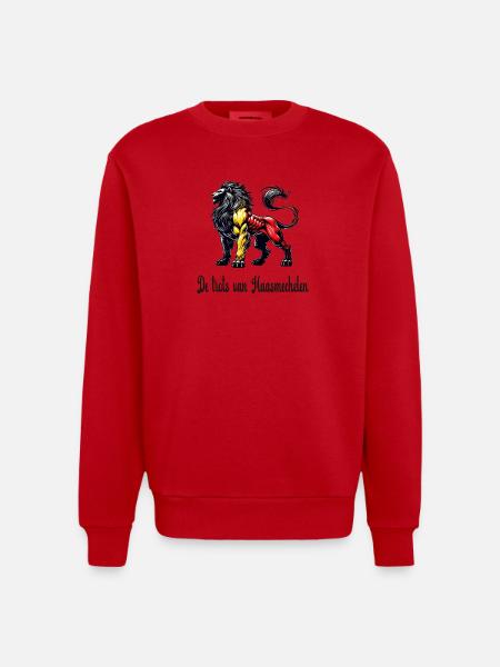 Maasmechelen lion flag design - Heavyweight Oversized Organic Crew Neck Made in EU - red