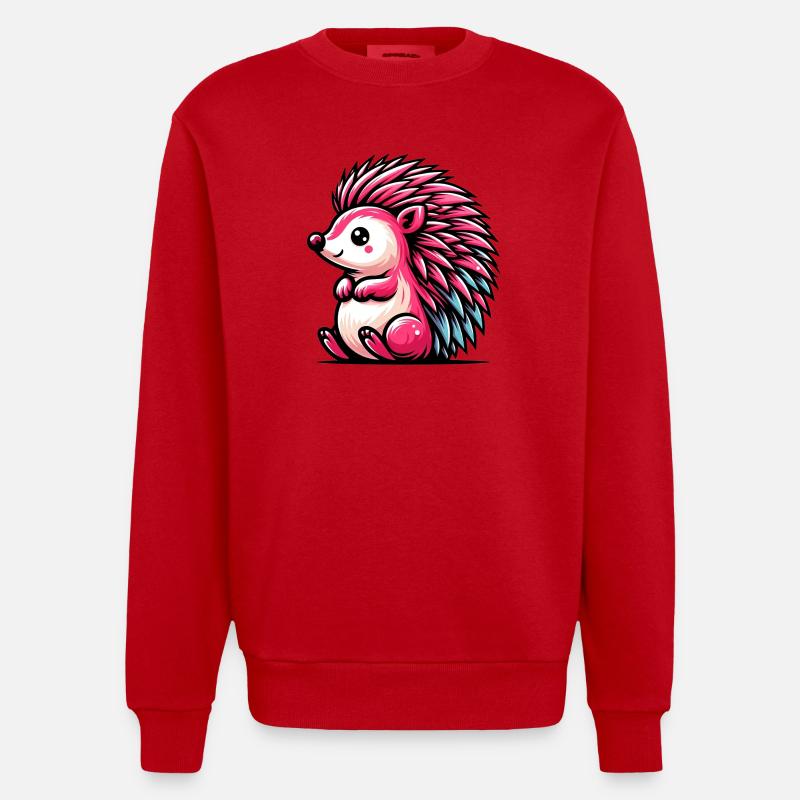 Hérisson - Sweat bio épais oversize fabriqué en UE - rouge