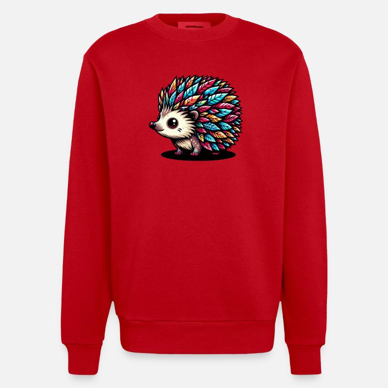 Hérisson - Sweat bio épais oversize fabriqué en UE - rouge