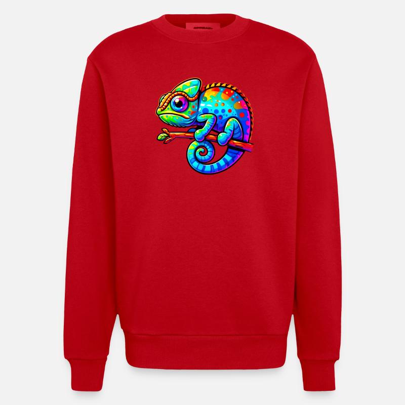 Caméléon - Sweat bio épais oversize fabriqué en UE - rouge