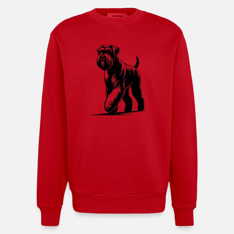 Schnauzer géant - Sweat bio épais oversize fabriqué en UE - rouge