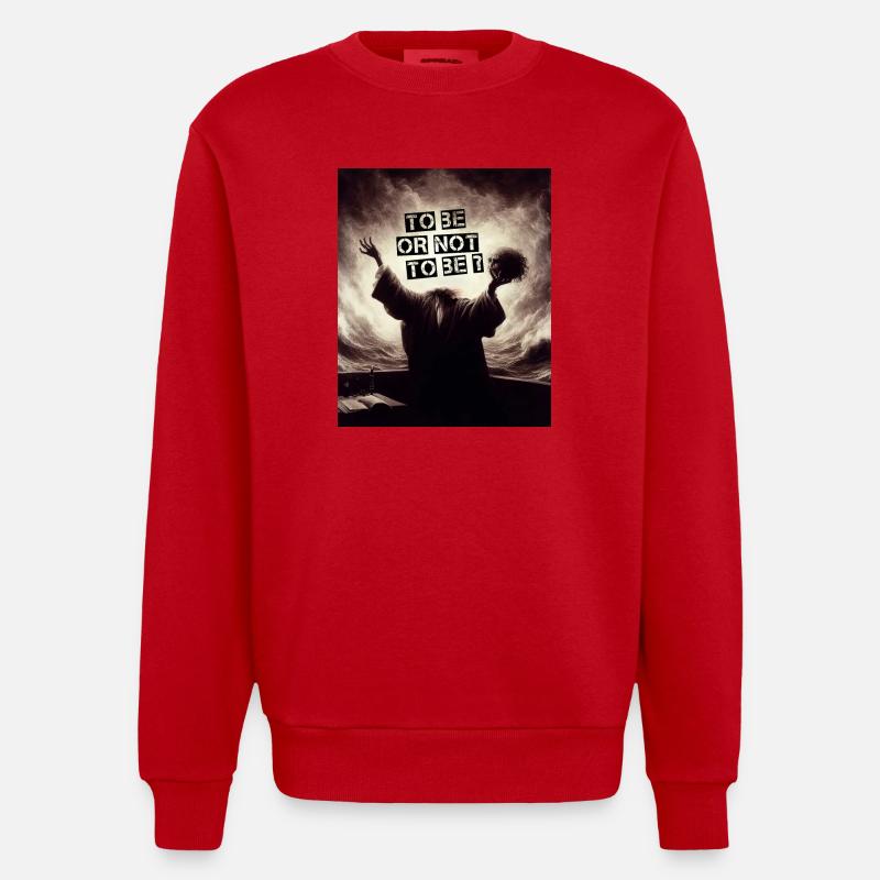 Sein oder nicht sein? - Heavyweight Oversized Organic Crew Neck Made in EU - Rot