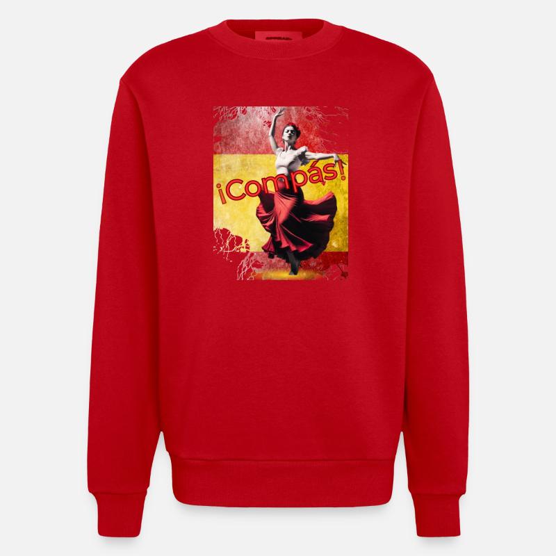 Danseuse de flamenco Compás - Sweat bio épais oversize fabriqué en UE - rouge