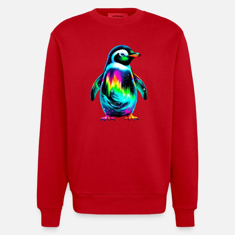 Penguin - Heavyweight Oversized Organic Crew Neck Made in EU - red