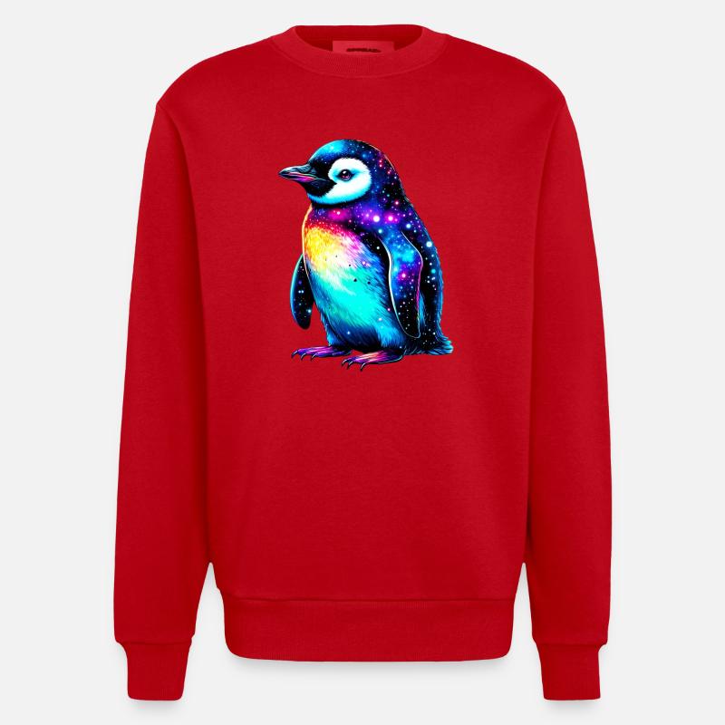 Penguin - Heavyweight Oversized Organic Crew Neck Made in EU - red