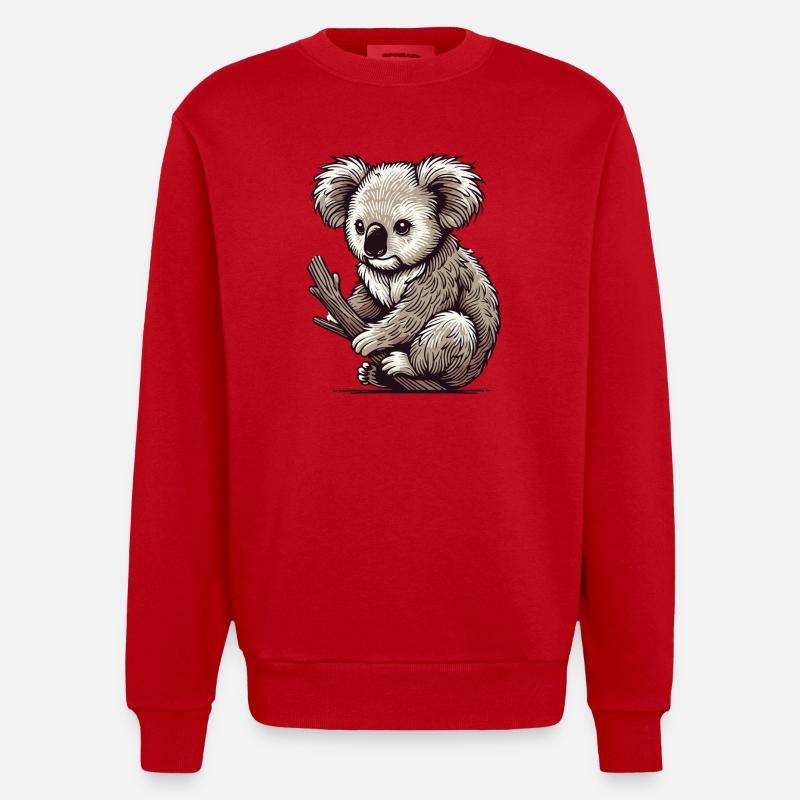 Koala - Heavyweight Oversized Organic Crew Neck Made in EU - Rot
