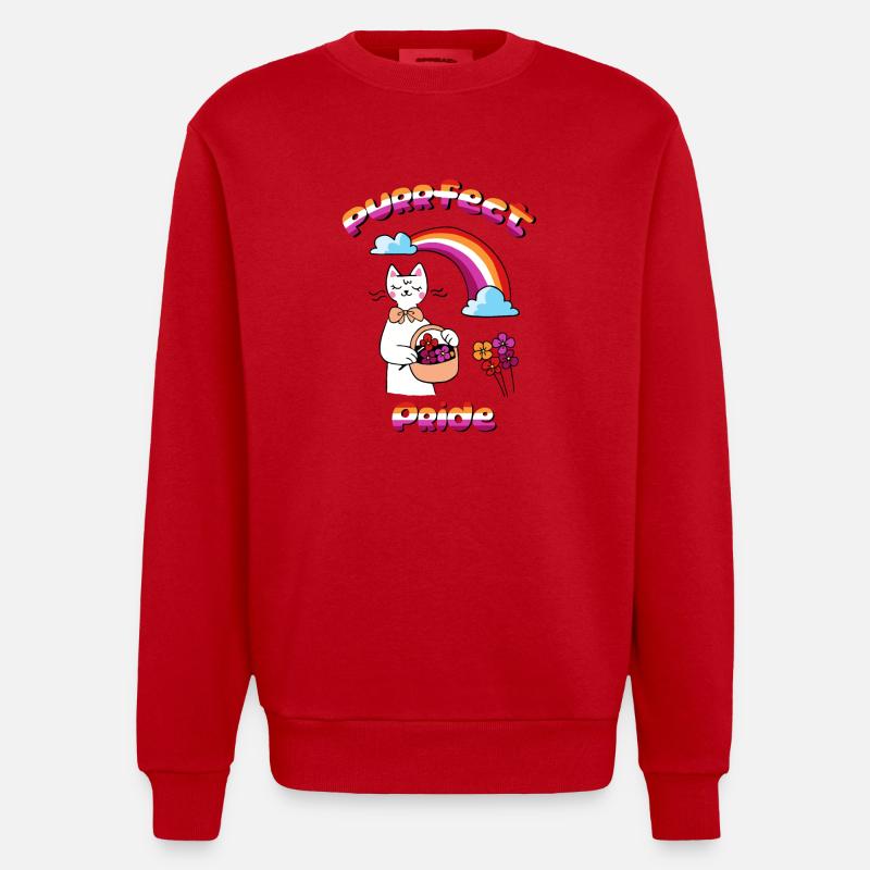 Fierté parfaite - Sweat bio épais oversize fabriqué en UE - rouge