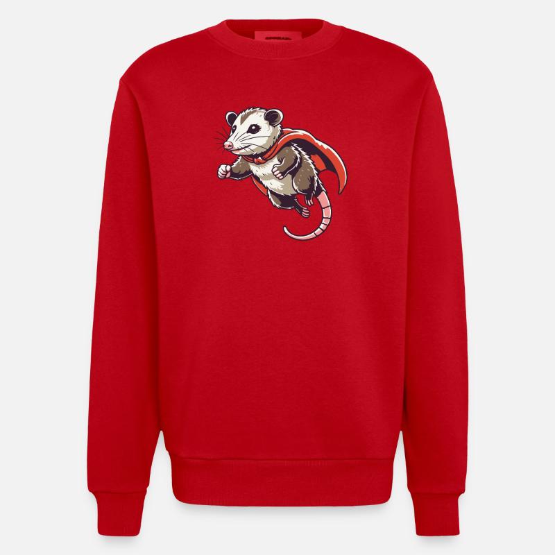 Superpossum - Heavyweight Oversized Organic Crew Neck Made in EU - Rot