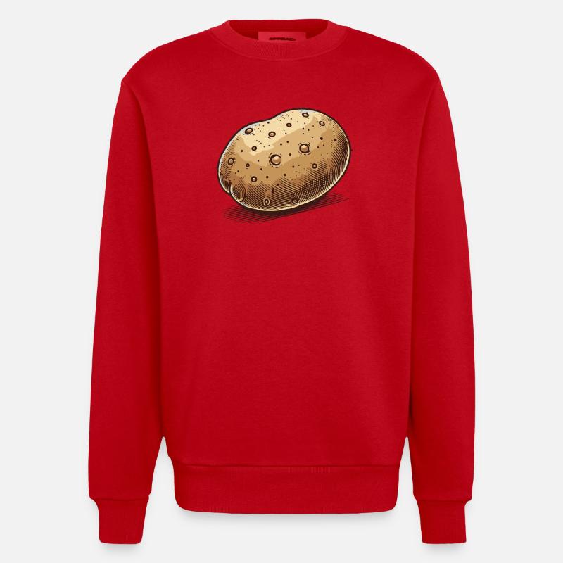 Pomme de terre - Sweat bio épais oversize fabriqué en UE - rouge