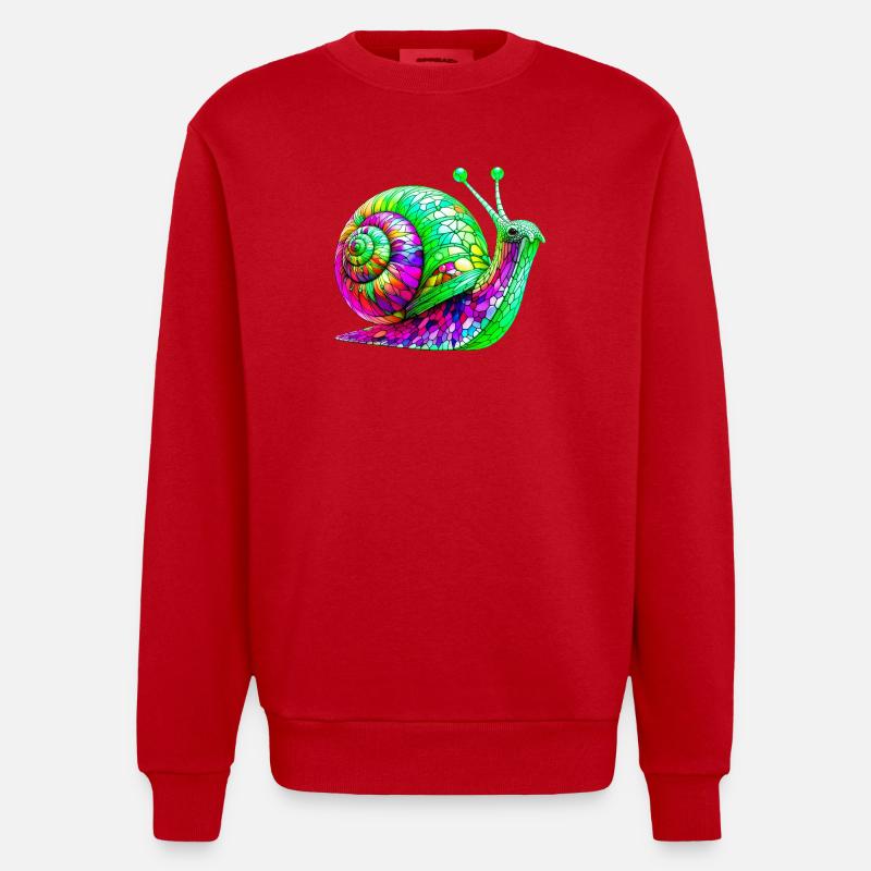 Escargot - Sweat bio épais oversize fabriqué en UE - rouge