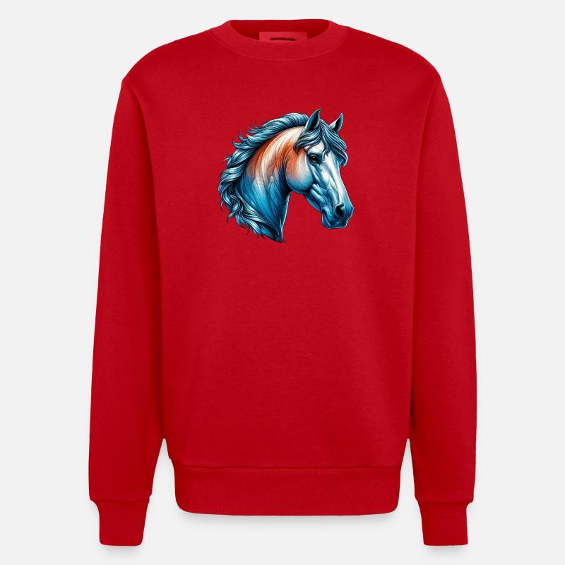 Cheval - Sweat bio épais oversize fabriqué en UE - rouge