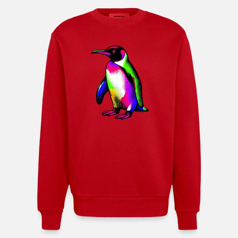 Pingouin - Sweat bio épais oversize fabriqué en UE - rouge