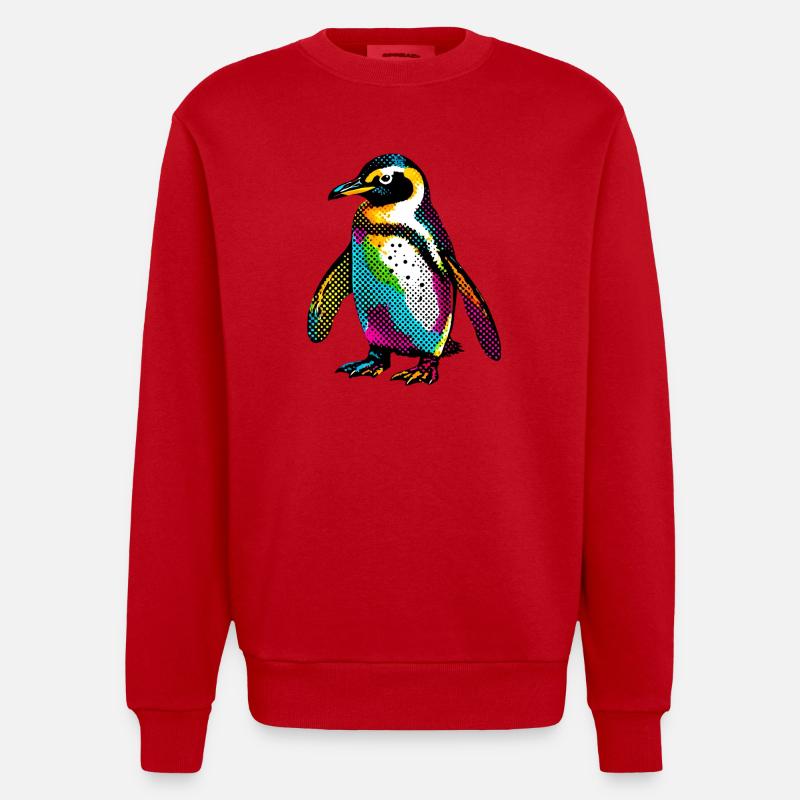 Pingouin - Sweat bio épais oversize fabriqué en UE - rouge