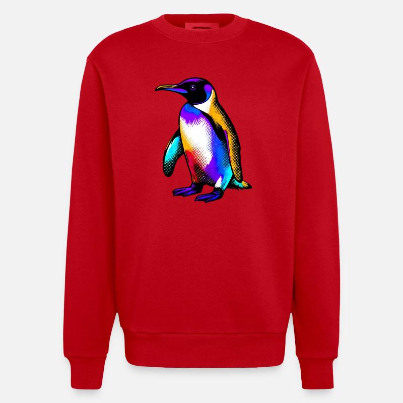 Pingouin - Sweat bio épais oversize fabriqué en UE - rouge