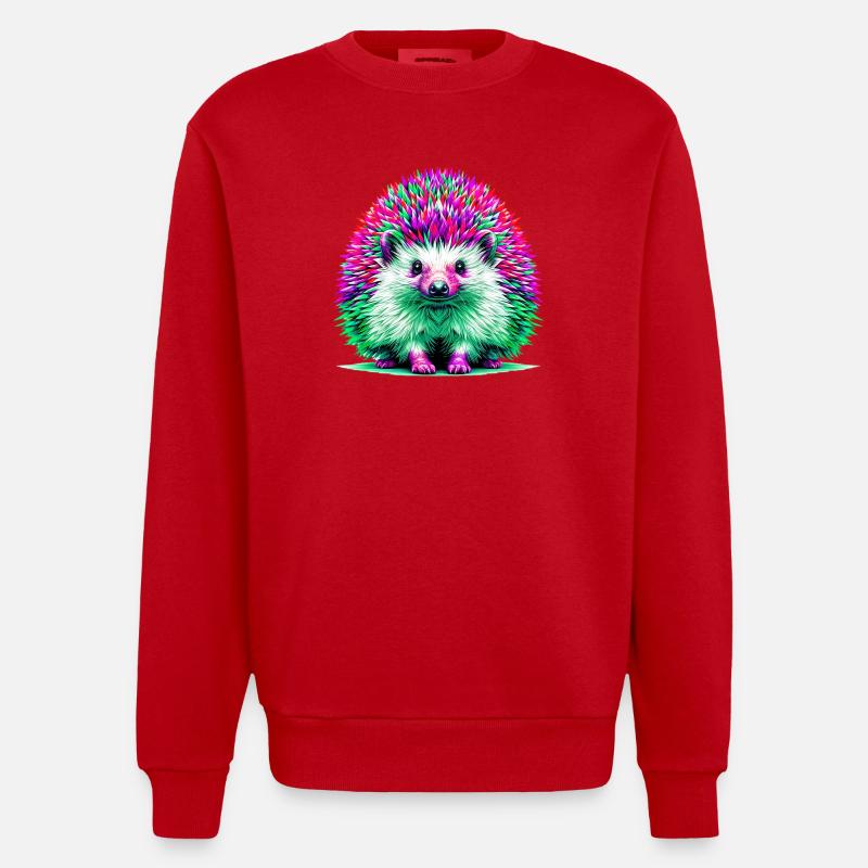Igel - Heavyweight Oversized Organic Crew Neck Made in EU - Rot