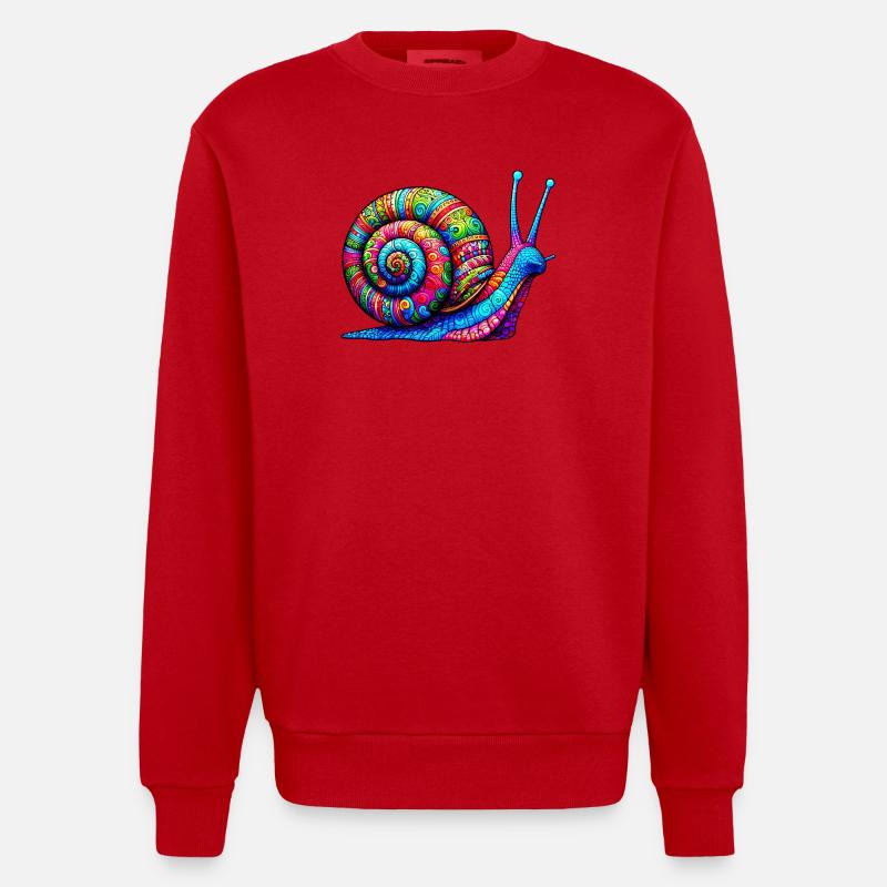 Schnecke - Heavyweight Oversized Organic Crew Neck Made in EU - Rot