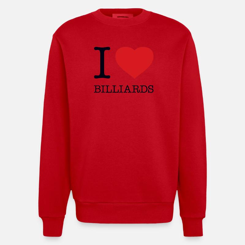 J’ADORE LE BILLARD Billard - Sweat bio épais oversize fabriqué en UE - rouge