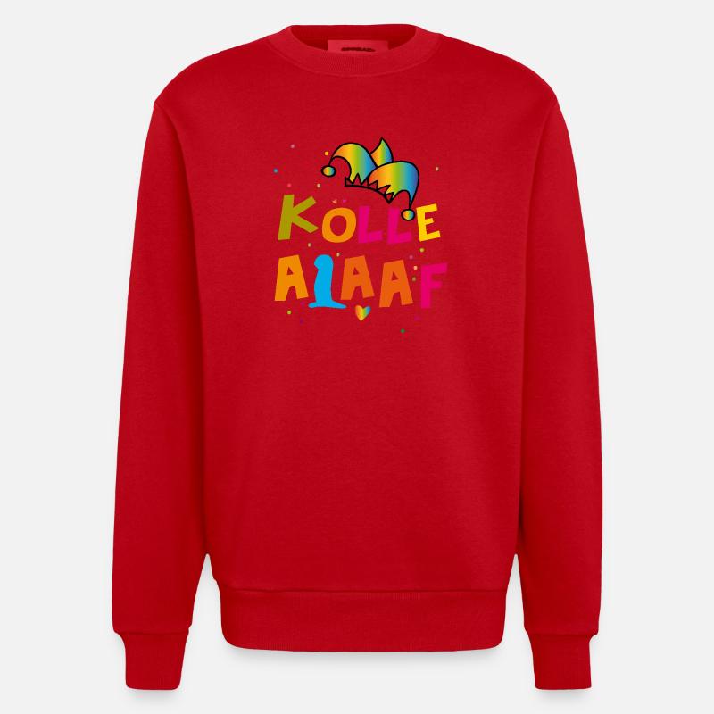 Carnaval de Kölle Alaaf - Sweat bio épais oversize fabriqué en UE - rouge