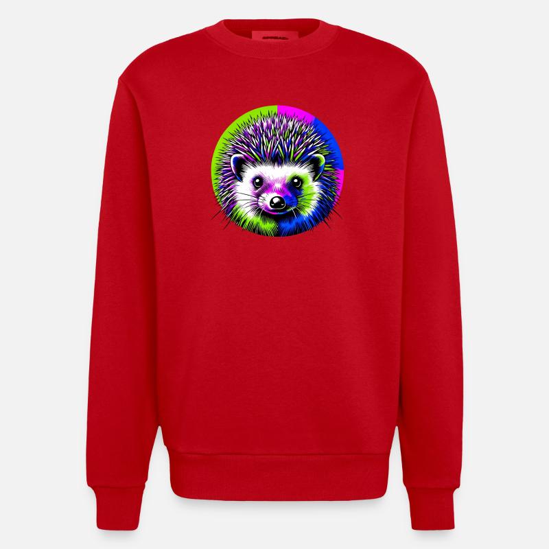 Igel - Heavyweight Oversized Organic Crew Neck Made in EU - Rot