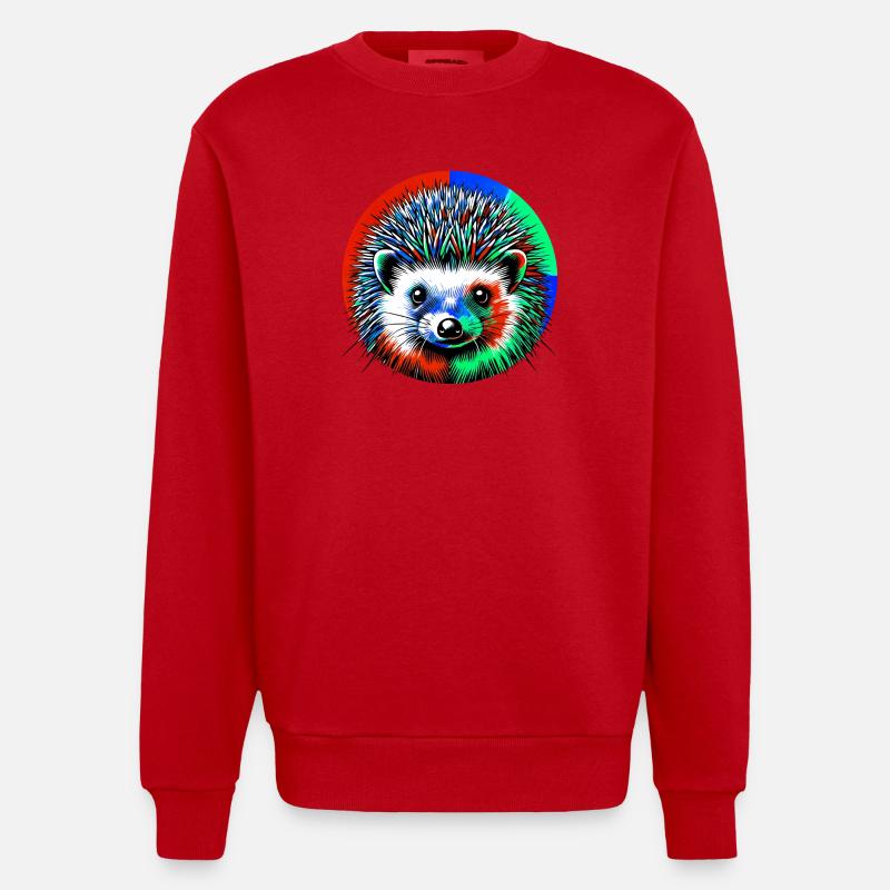 Igel - Heavyweight Oversized Organic Crew Neck Made in EU - Rot