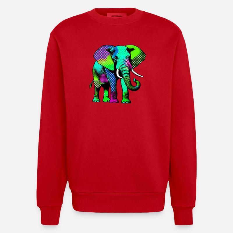 Elefant - Heavyweight Oversized Organic Crew Neck Made in EU - Rot