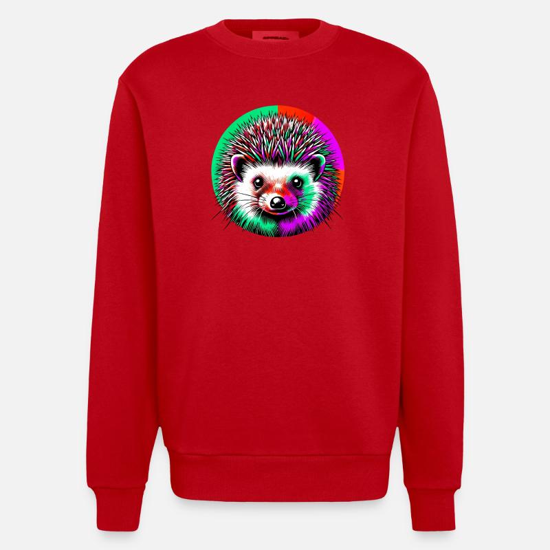 Hérisson - Sweat bio épais oversize fabriqué en UE - rouge
