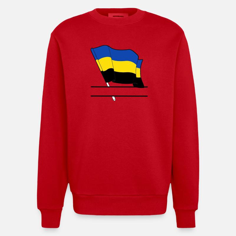 Drapeau Canton de Gueldre - Sweat bio épais oversize fabriqué en UE - rouge