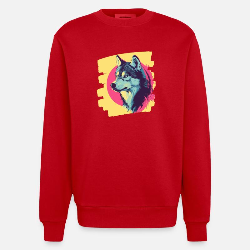 Rauque - Sweat bio épais oversize fabriqué en UE - rouge