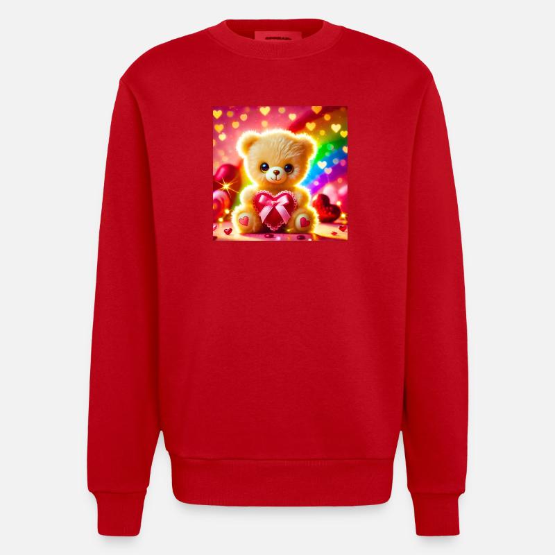 Bonne Saint-Valentin - Sweat bio épais oversize fabriqué en UE - rouge