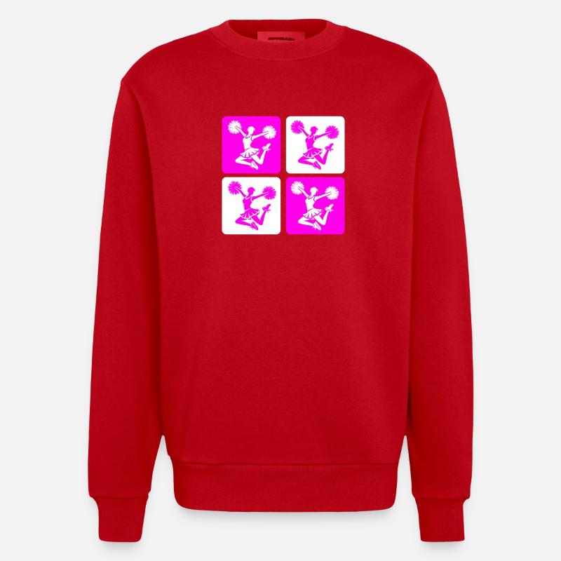 Conception de pom-pom girl - Sweat bio épais oversize fabriqué en UE - rouge